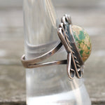 Vintage Sterling Turquoise Ring 8.5