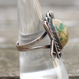 Vintage Sterling Turquoise Ring 8.5