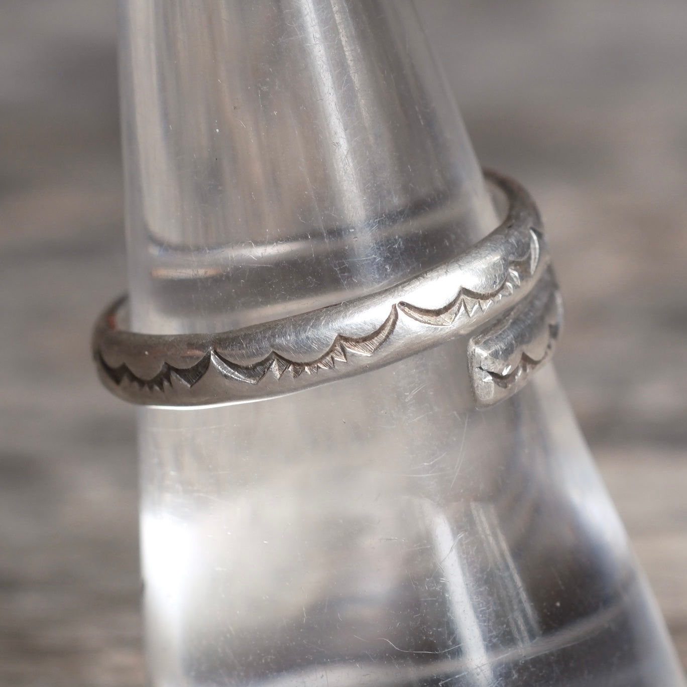 Vintage Sterling Silver Stamped Overpass Ring 7.5