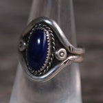 Vintage Sterling Onyx Roper Ring 5.5