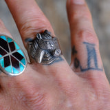Vintage Sterling Silver Horse Ring 9.5