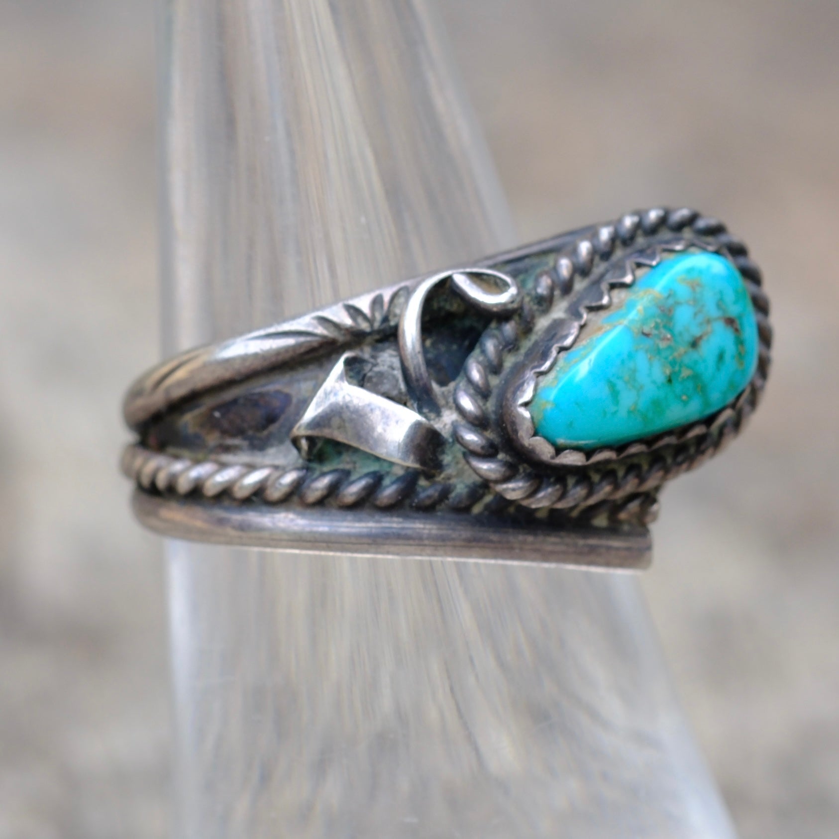 Vintage Sterling Turquoise Ring 7