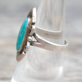Vintage Sterling Turquoise Ring 6.75