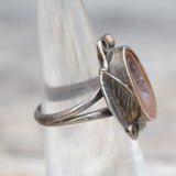 Vintage Sterling Geode Ring 5.25