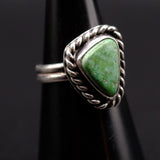 Vintage Sterling Turquoise Roper Ring 6.5