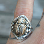 Vintage Sterling Silver Feather Ring 7