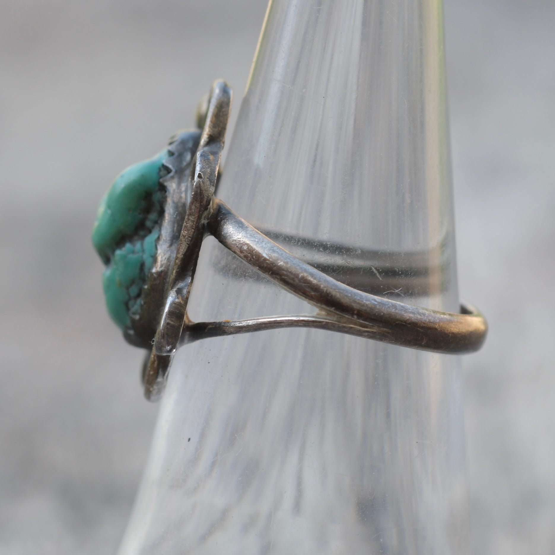 Vintage Sterling Turquoise Ring 6
