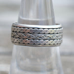 Vintage Sterling Braided Silver Band 8