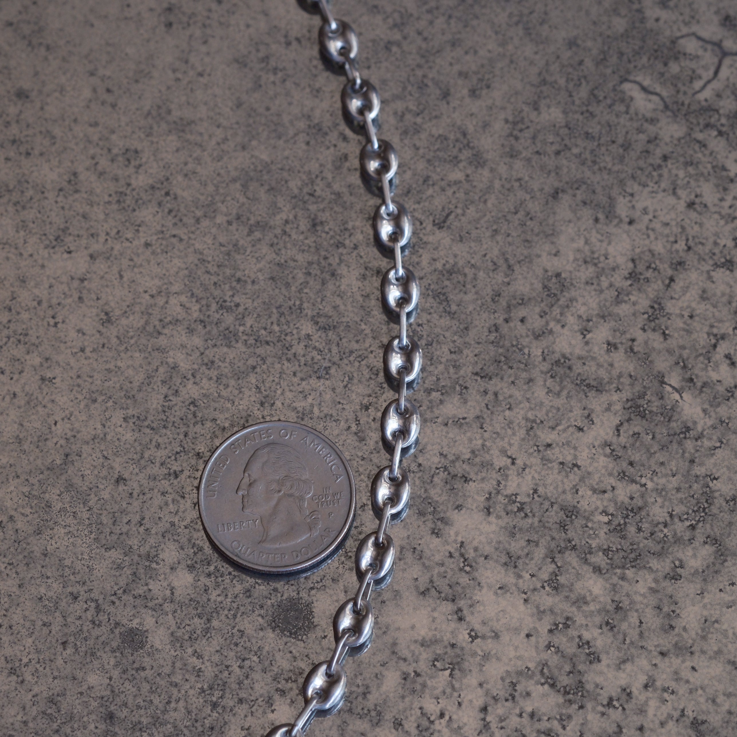 Vintage Sterling Mariner Chain Necklace 20"