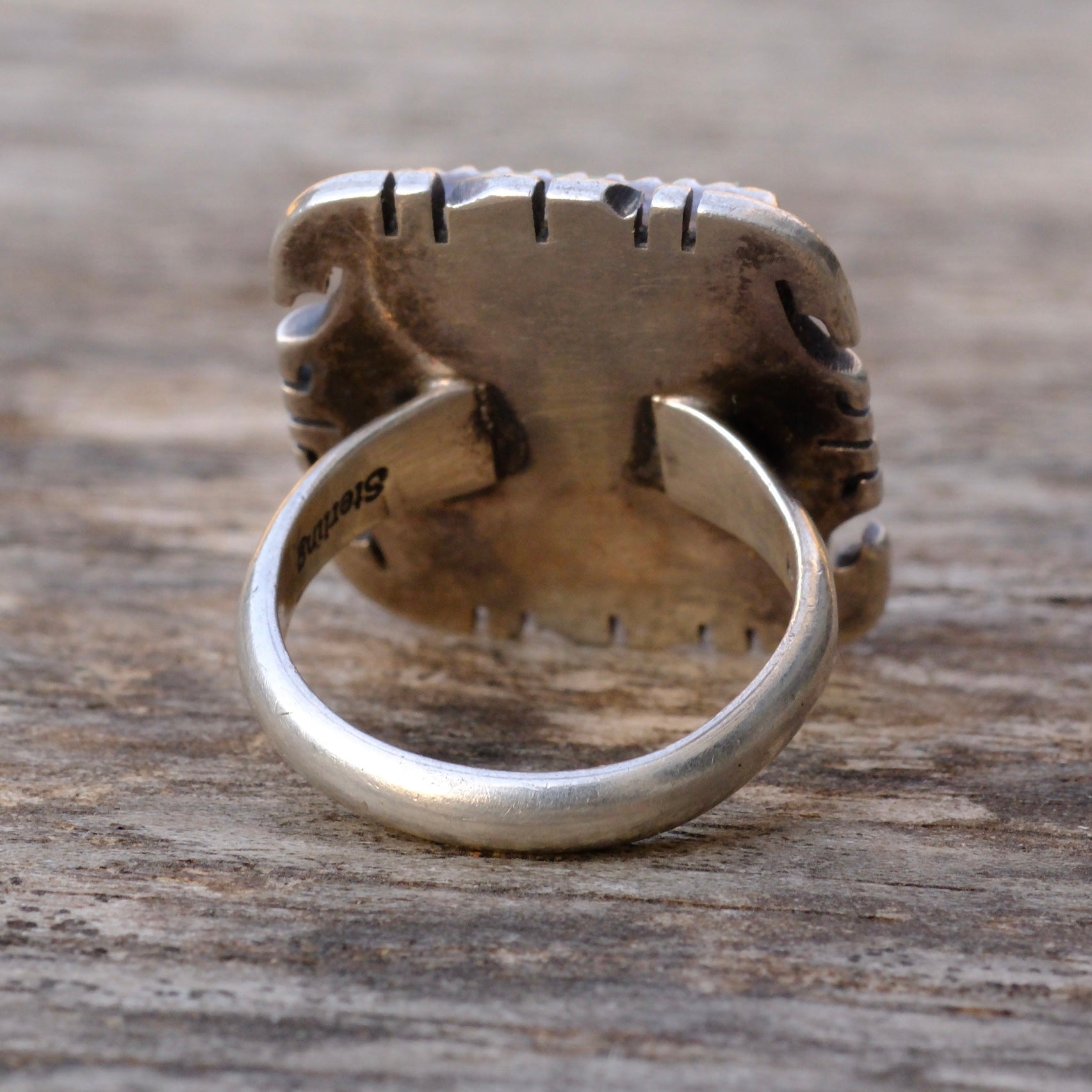 Vintage Sterling Silver Turquoise Ring 6.5