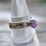 Vintage Sterling Purple Stone Band 7.25