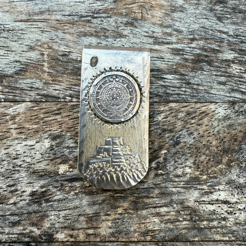 Vintage Aztec Calendar Money Clip