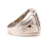 Vintage Sterling C Initial Signet Ring 6.5