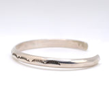 Vintage Sterling Silver Stamped Cuff Bracelet