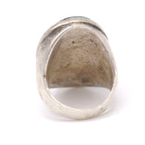 Vintage Sterling Turquoise and Mother Of Pearl Inlay Ring 7.75