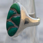 Vintage Sterling Turquoise Inlay Ring 6