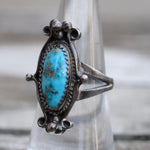 Vintage Sterling Turquoise Ring 7.25