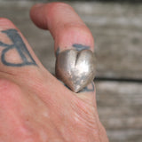 Vintage Sterling Silver Heart Ring 4.75