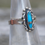 Vintage Sterling Turquoise Ring 5.75