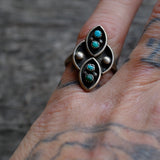 Vintage Sterling Turquoise Ring 6.5