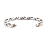 Vintage Sterling Silver Braided Cuff Bracelet 5.75"