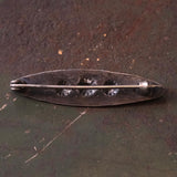 Vintage Sterling Silver Whirling Log Brooch