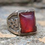 Vintage Sterling Dragons Breath Ring 9