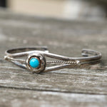 Vintage Sterling Turquoise Cuff