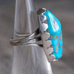 Vintage Sterling Chunky Turquoise Ring 4