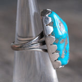 Vintage Sterling Chunky Turquoise Ring 4