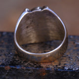 Vintage Sterling Turquoise Lucky Horseshoe Ring 9.5