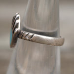 Vintage Sterling Turquoise Bear Paw Ring 5.25