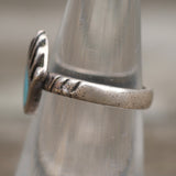 Vintage Sterling Turquoise Bear Paw Ring 5.25