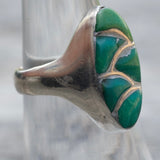 Vintage Sterling Turquoise Inlay Ring 6