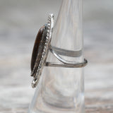 Vintage Sterling Tigers Eye Ring 6.25