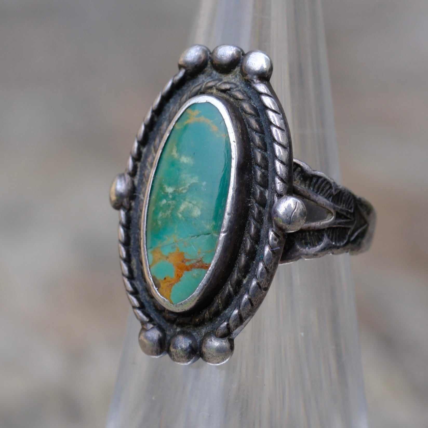 Vintage Sterling Turquoise Ring 4