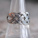 Vintage Sterling Silver Braided Band 8
