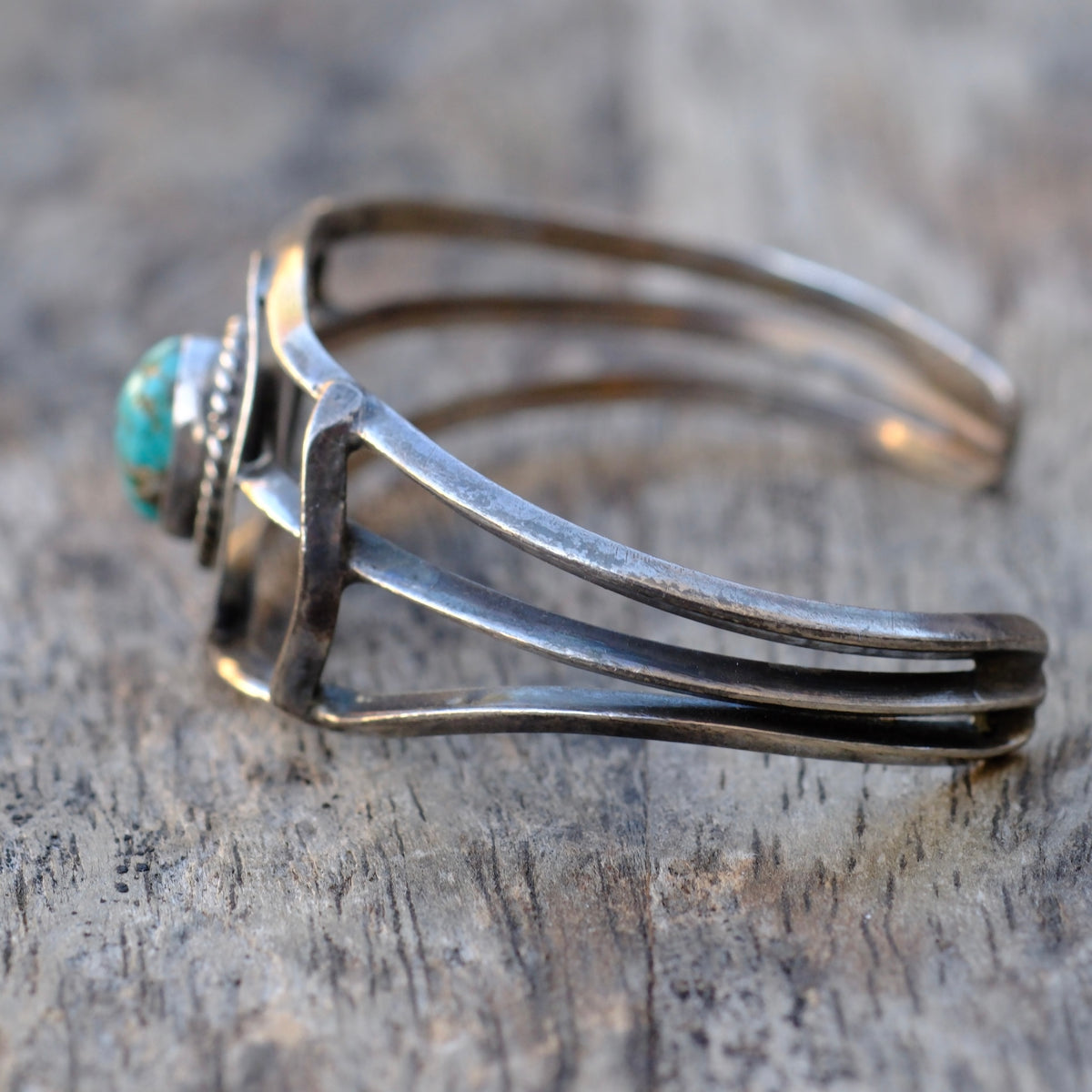 Vintage Sterling Turquoise Cuff Bracelet