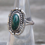 Vintage Sterling Chrysocolla Roper Ring 5