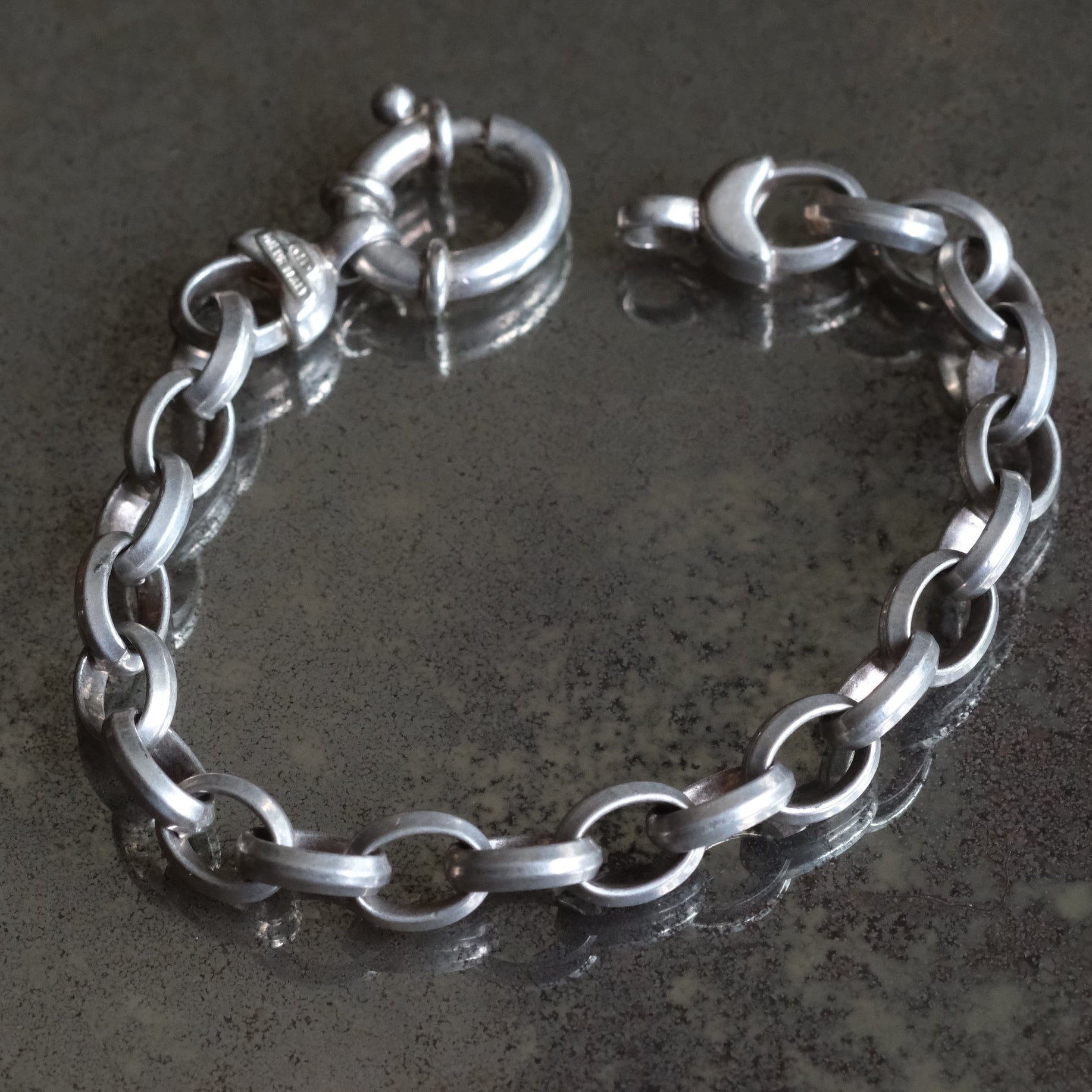 Vintage Sterling Rolo Chain Bracelet