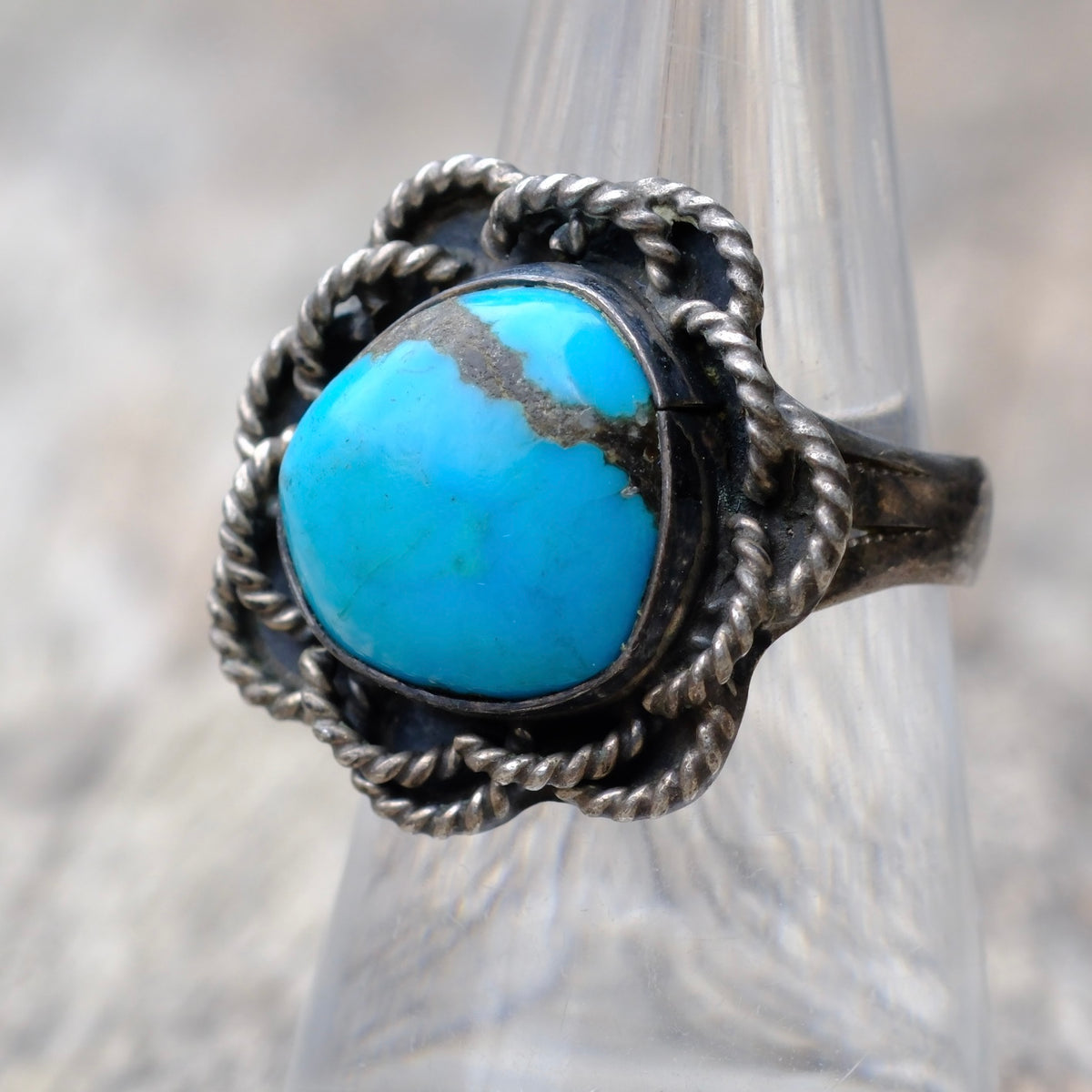 Vintage Sterling Turquoise Ring 7