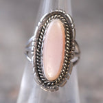 Vintage Sterling Mother Of Pearl Ring 6