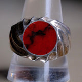 Vintage Sterling Red Jasper Ring 11.75