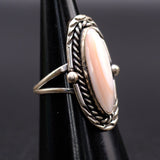 Vintage Sterling Mother Of Pearl Ring 6