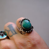Vintage Sterling Turquoise Ring 6.75