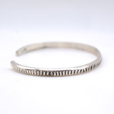 Vintage Sterling Silver Stamped Cuff Bracelet 6.25"