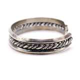 Vintage Sterling Silver Braided Cuff Bracelet 6.25"