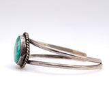 Vintage Sterling Turquoise Roper Cuff Bracelet