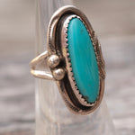 Vintage Sterling Turquoise Ring 6.25