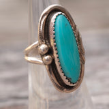 Vintage Sterling Turquoise Ring 6.25